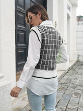 Plaid V-Neck Sweater Vest OutfitFlow